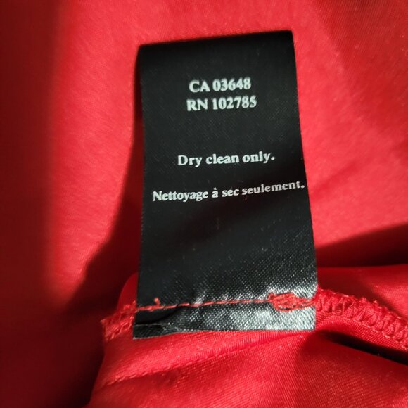 SANDRA ANGELOZZI - dress red fit and flare 100% silk size 30 (US 00) - Picture 7 of 8